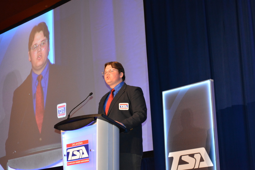 Korben Fortna speaking at TSA State