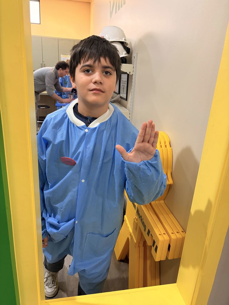 student participating in Biztown