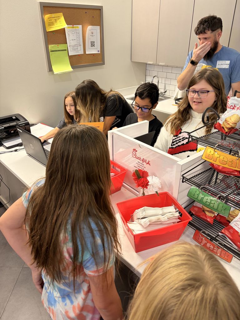 students participating in Biztown