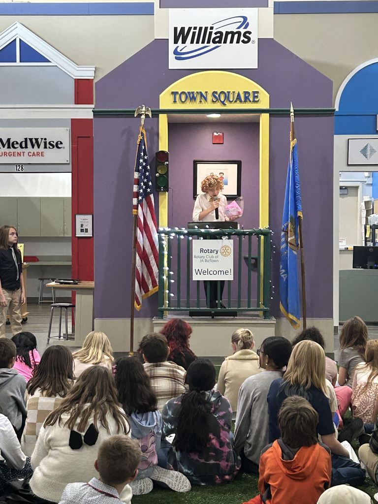students participating in Biztown