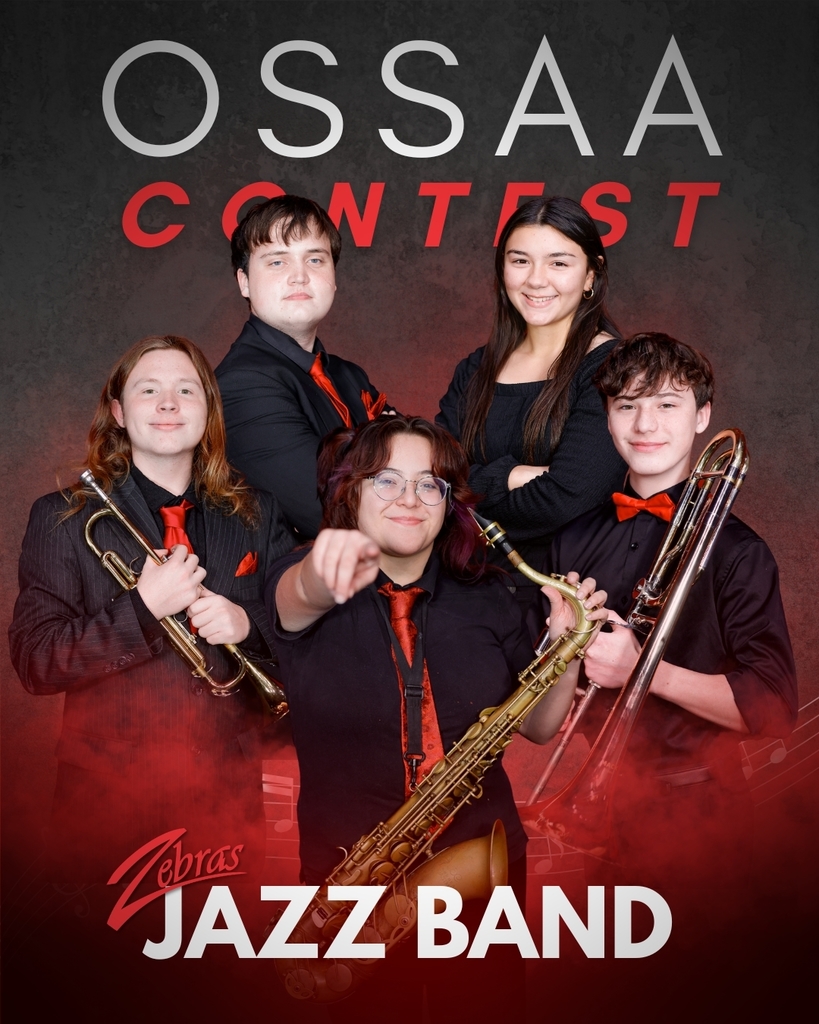 Jazz Band Graphic for State featuring high school students. 