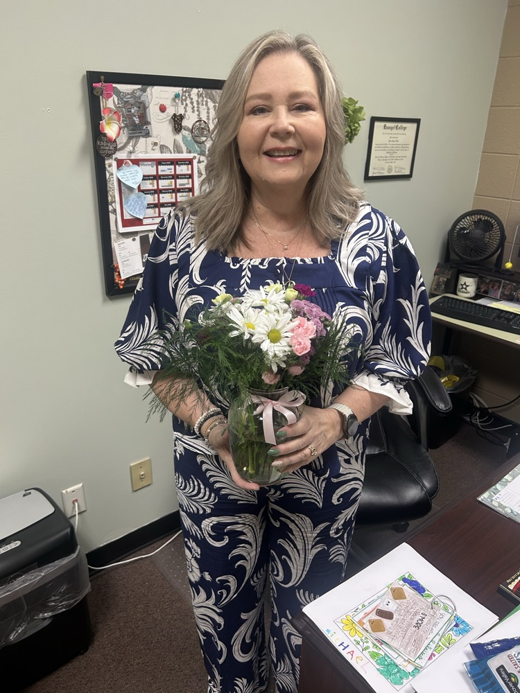 Mrs Williams posing for photo 