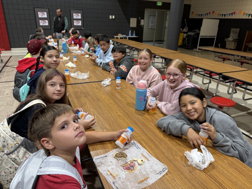 students enjoying breakfast before testing