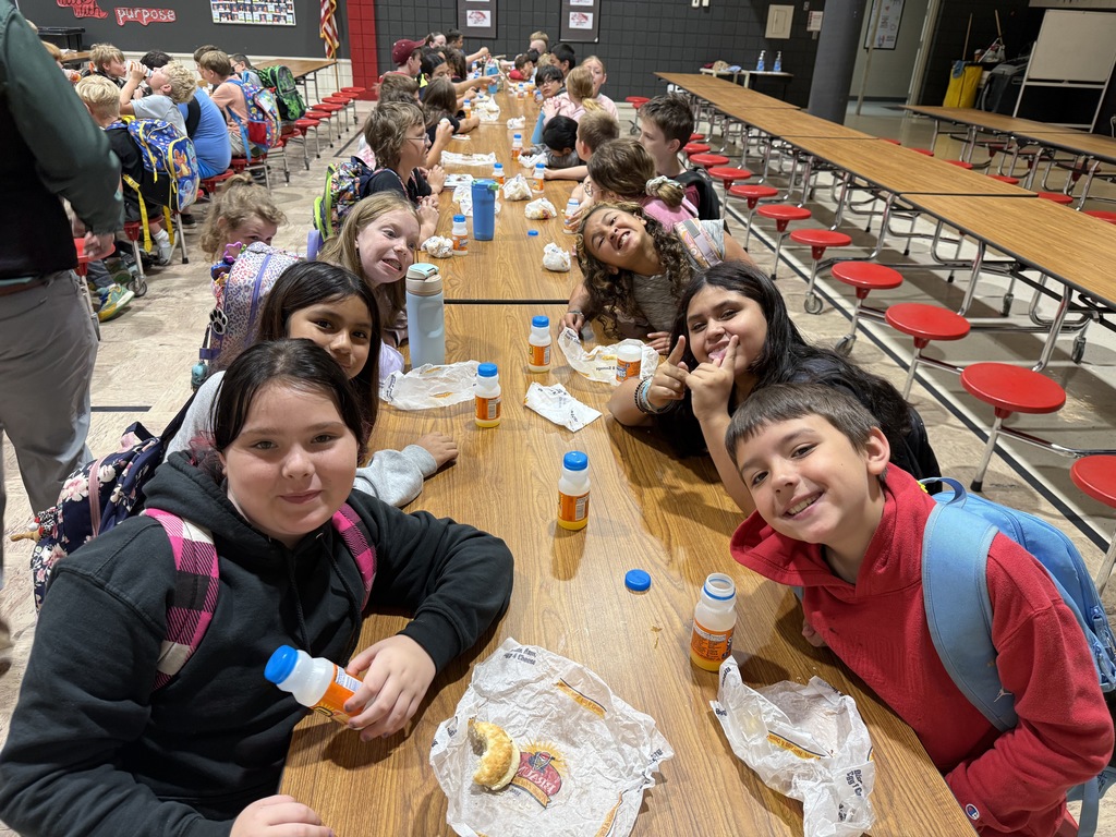 students enjoying breakfast before testing