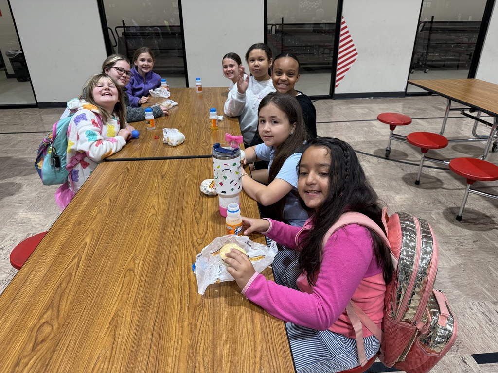 students enjoying breakfast before testing