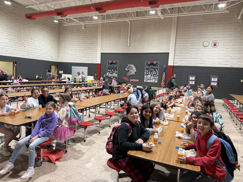 students enjoying breakfast before testing