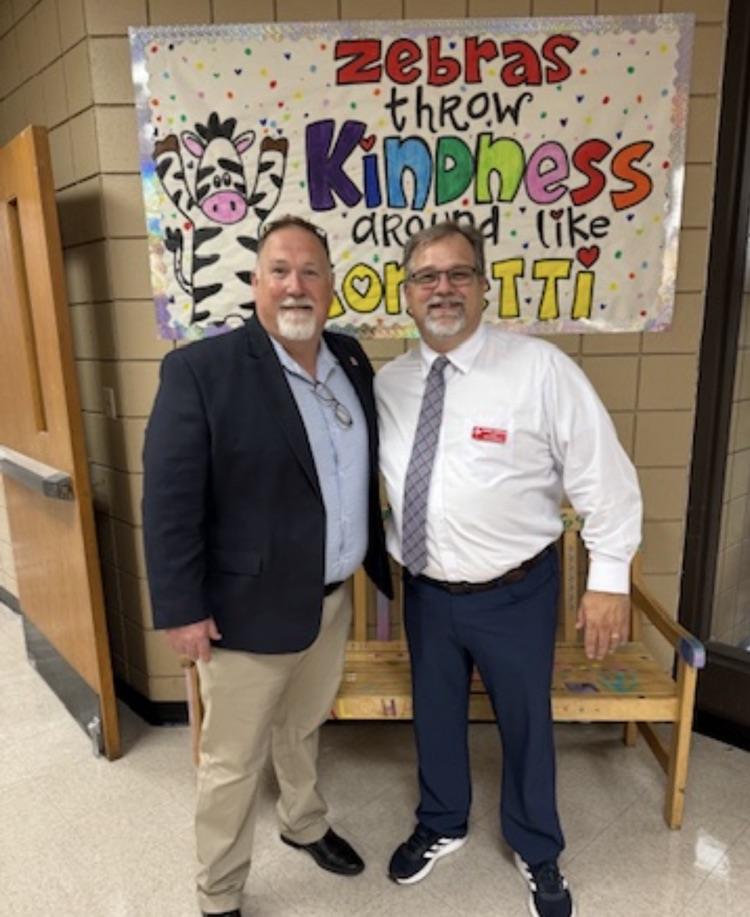 Mr Grisham with superintendent 