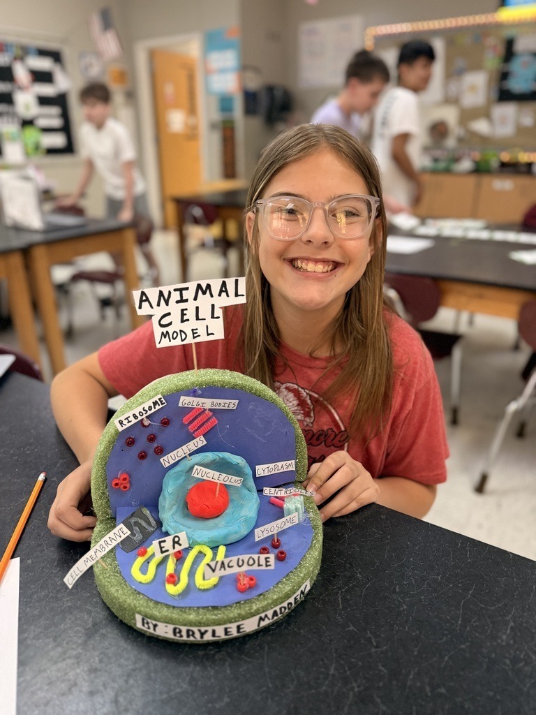 students with their diorama 