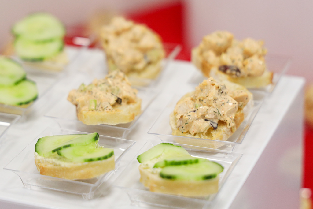 cucumber sandwiches and chicken salad sandwiches