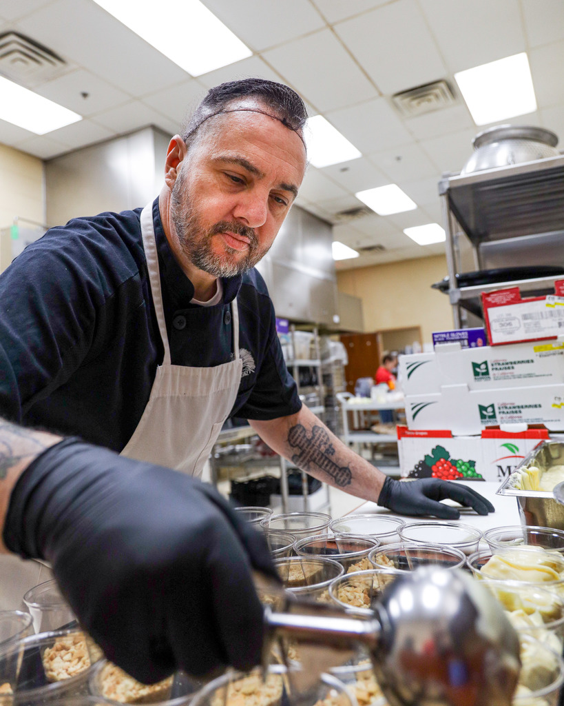 Chef Ryan prepping for catering event