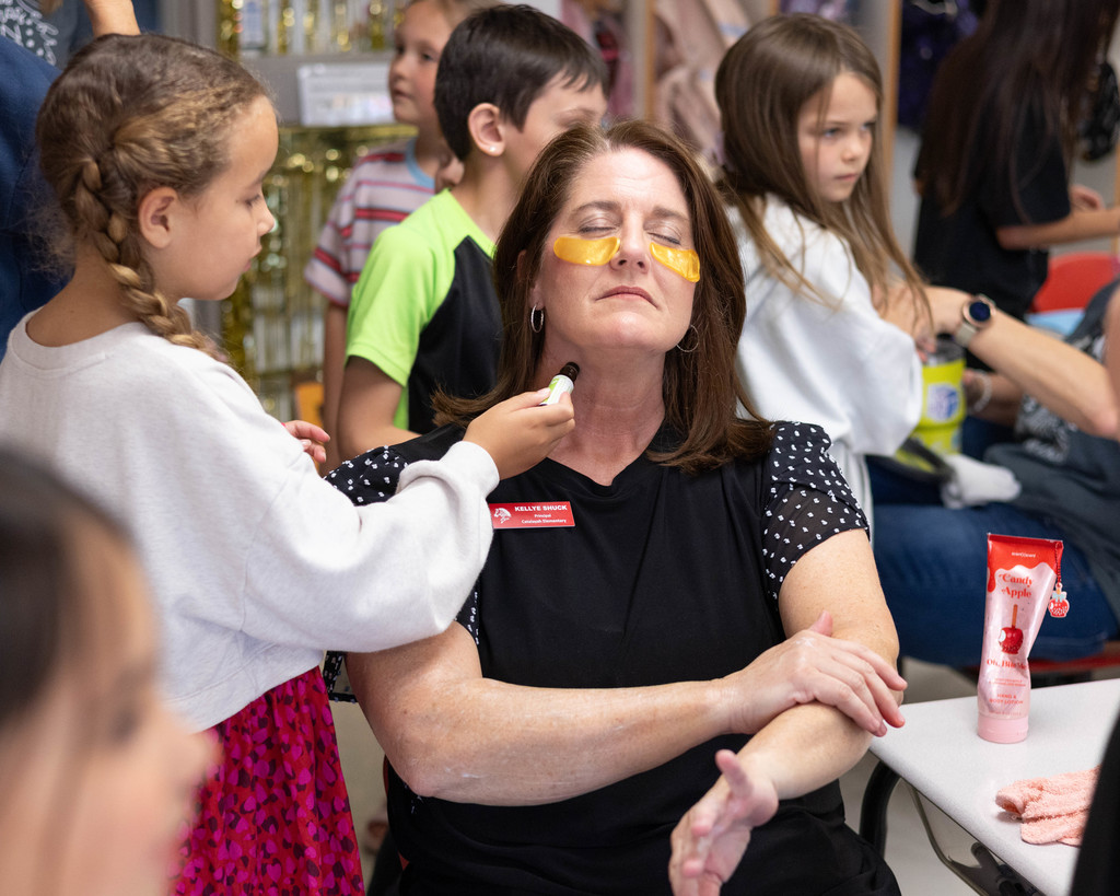 teachers getting pampered at a spa day 