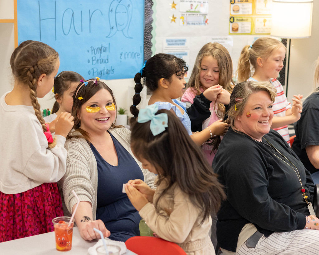 teachers getting pampered at a spa day 