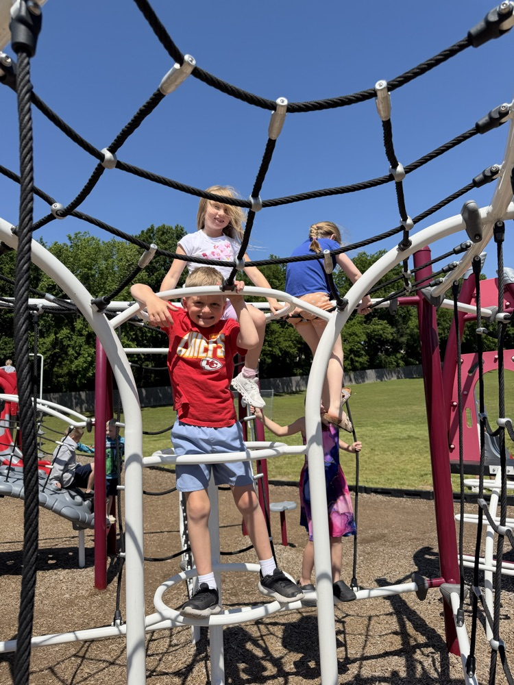 students playing outside 