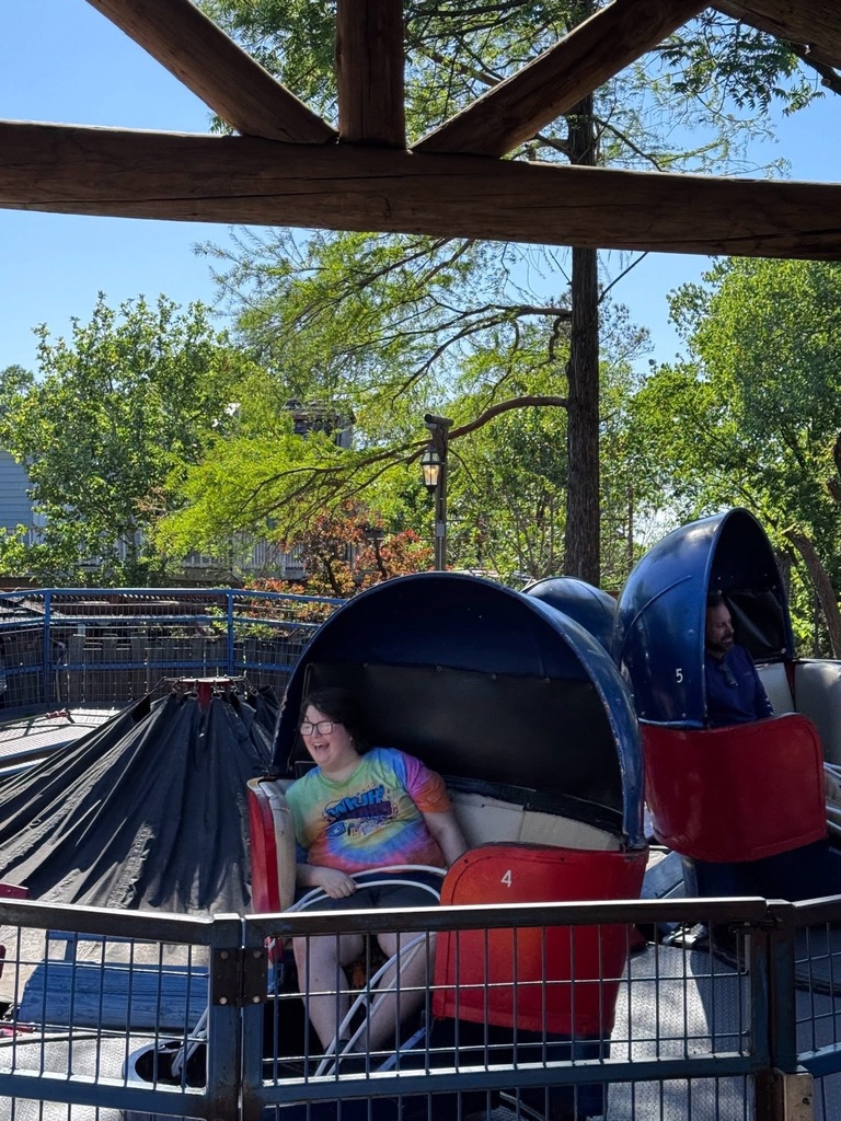 WRJH Student riding a ride on their choir trip