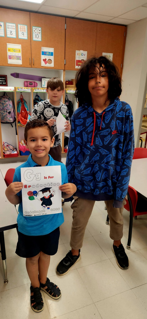 5th graders celebrating kindergarteners 