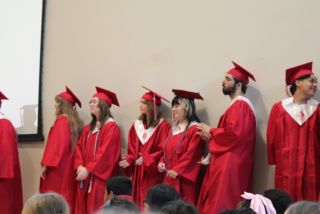 students cheering on peers