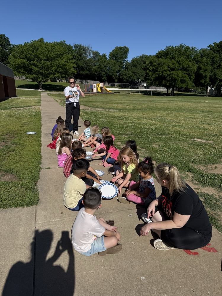 students with Mrs Lyons 