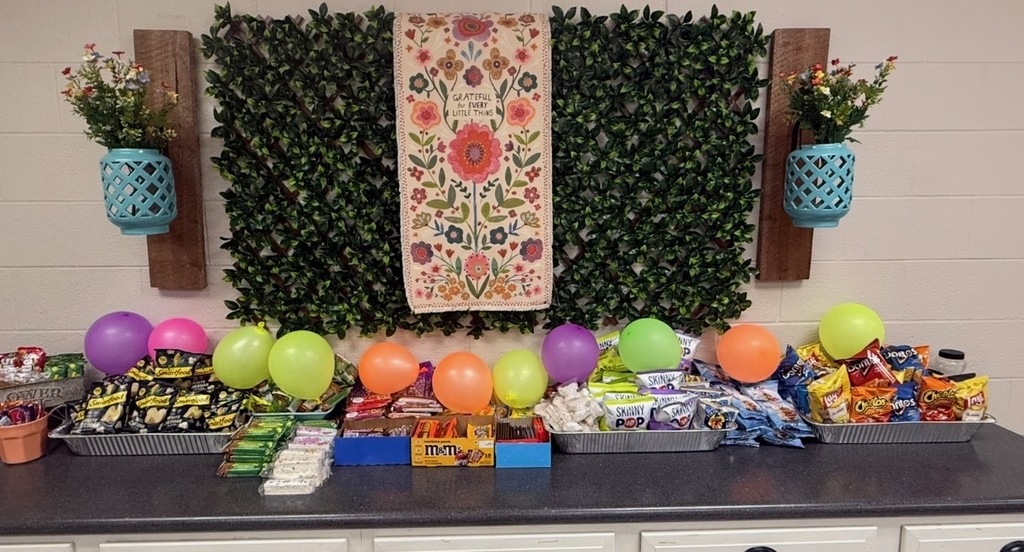 lots of snacks on the counter