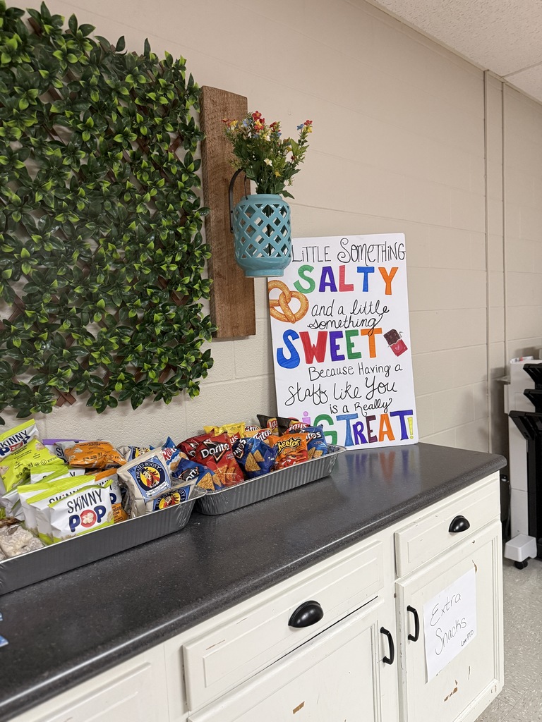 treats from pto with a sign that talks about salty and sweet treats