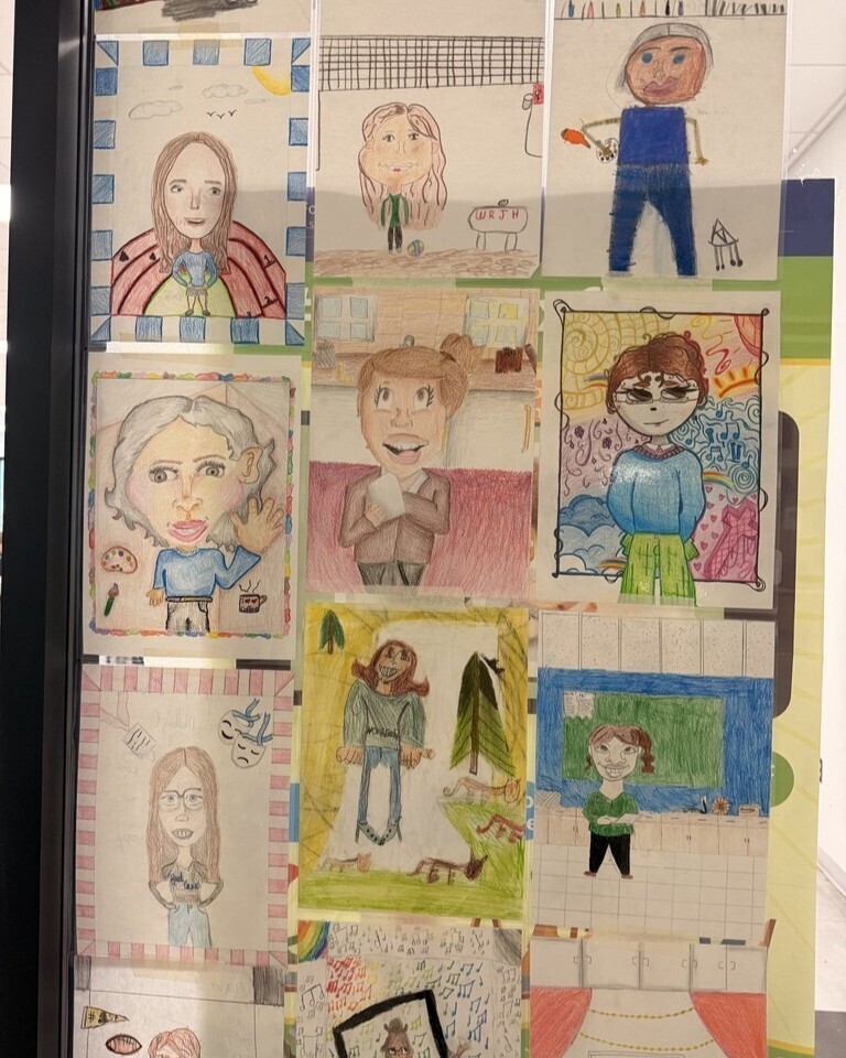 Mrs. Breen's student's caricatures drawings.