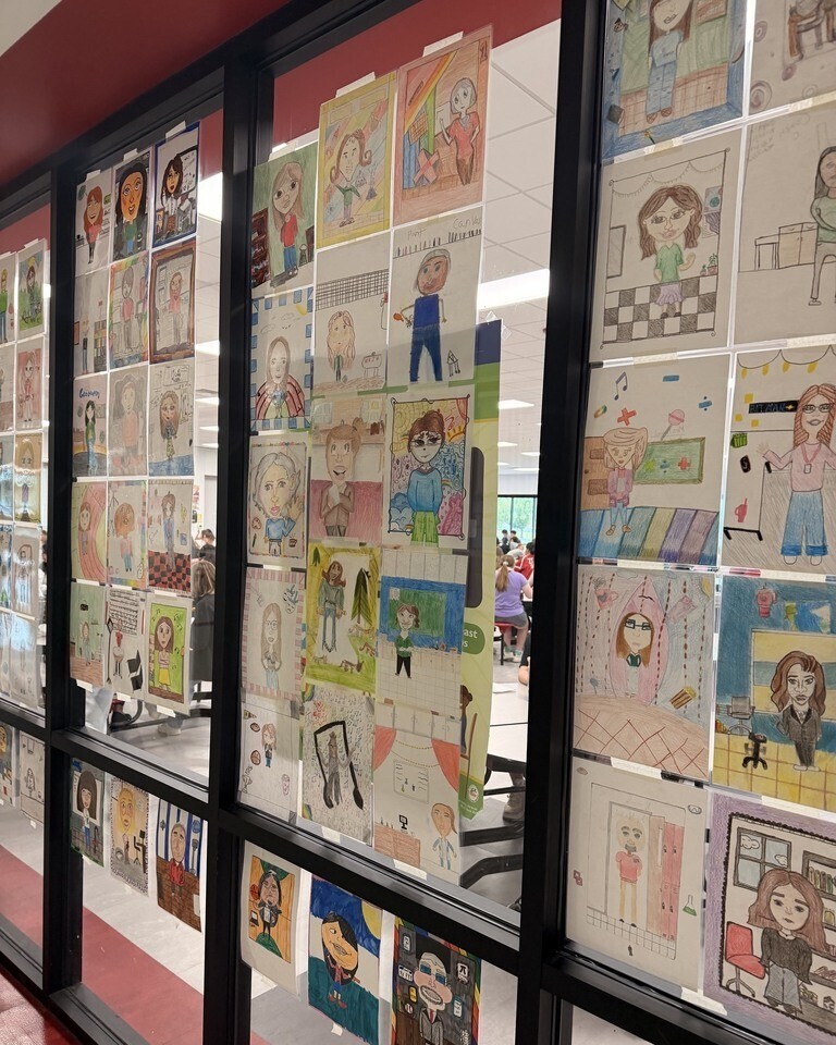 Mrs. Breen's student's caricatures drawings.