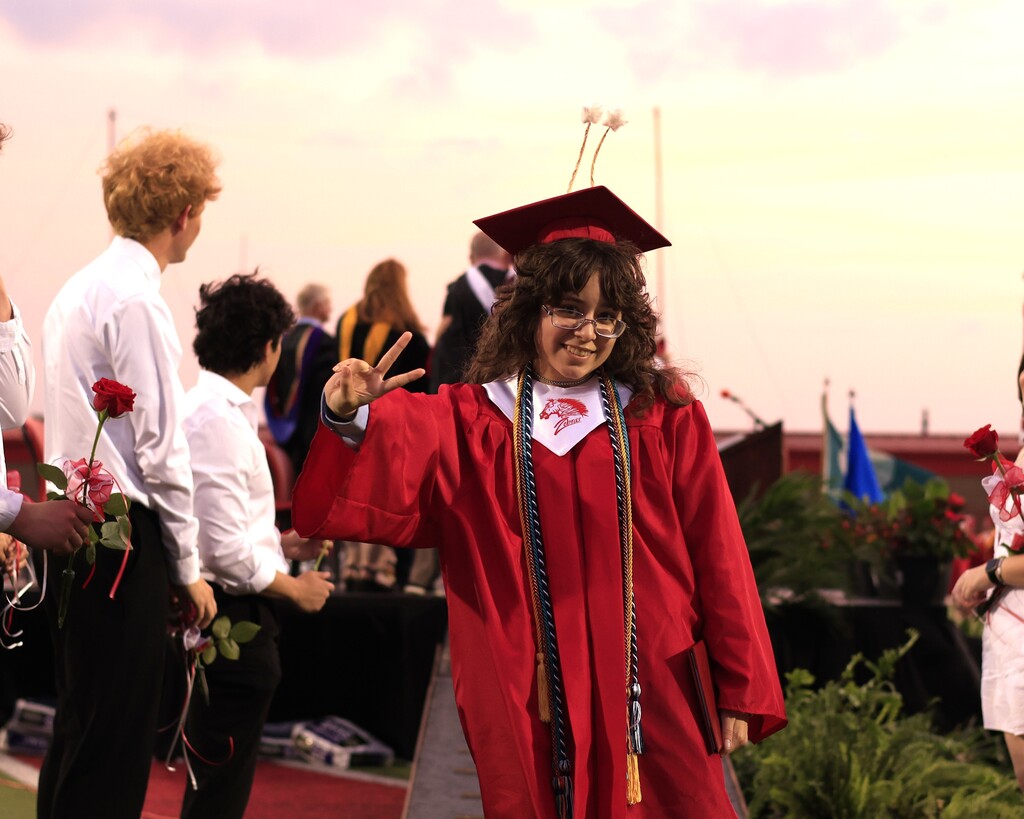 students at graduation 
