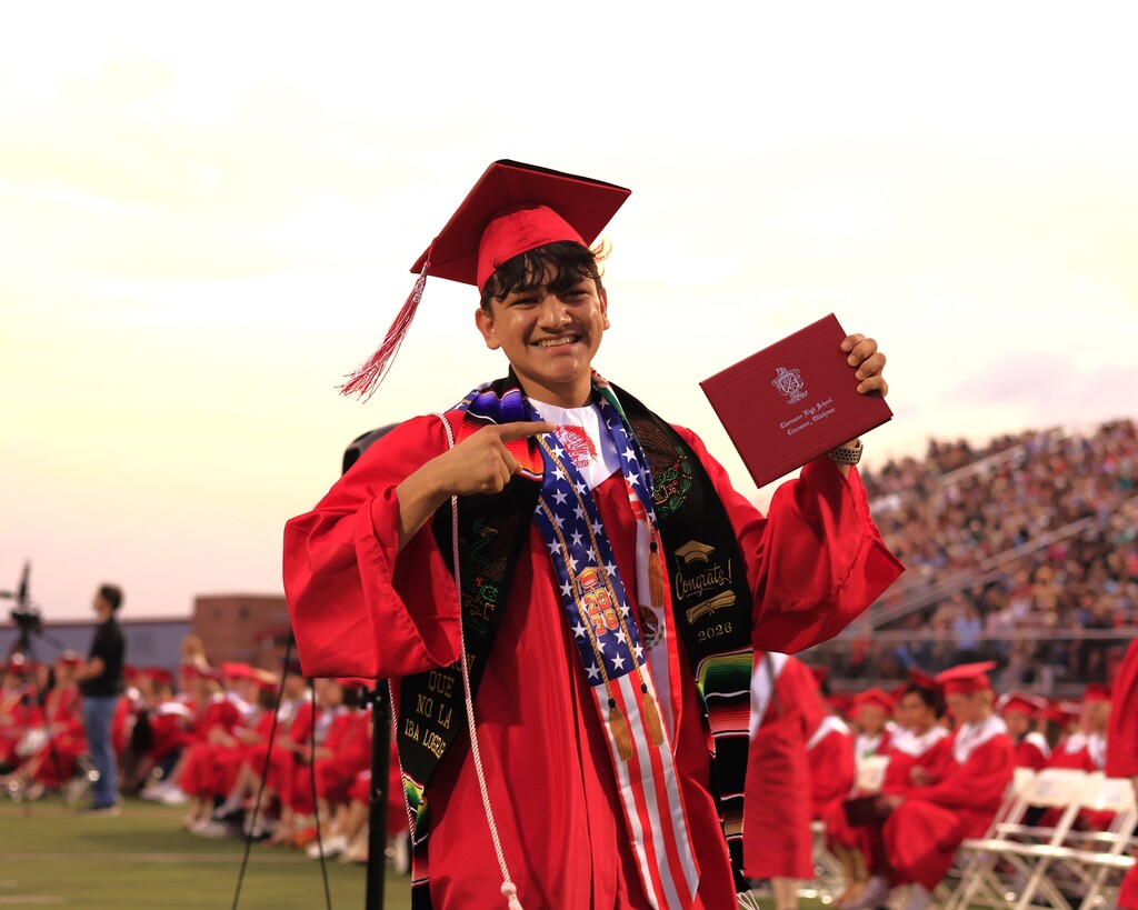 students at graduation 