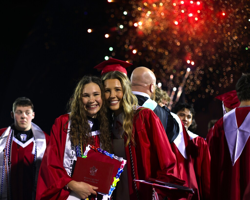 students at graduation 