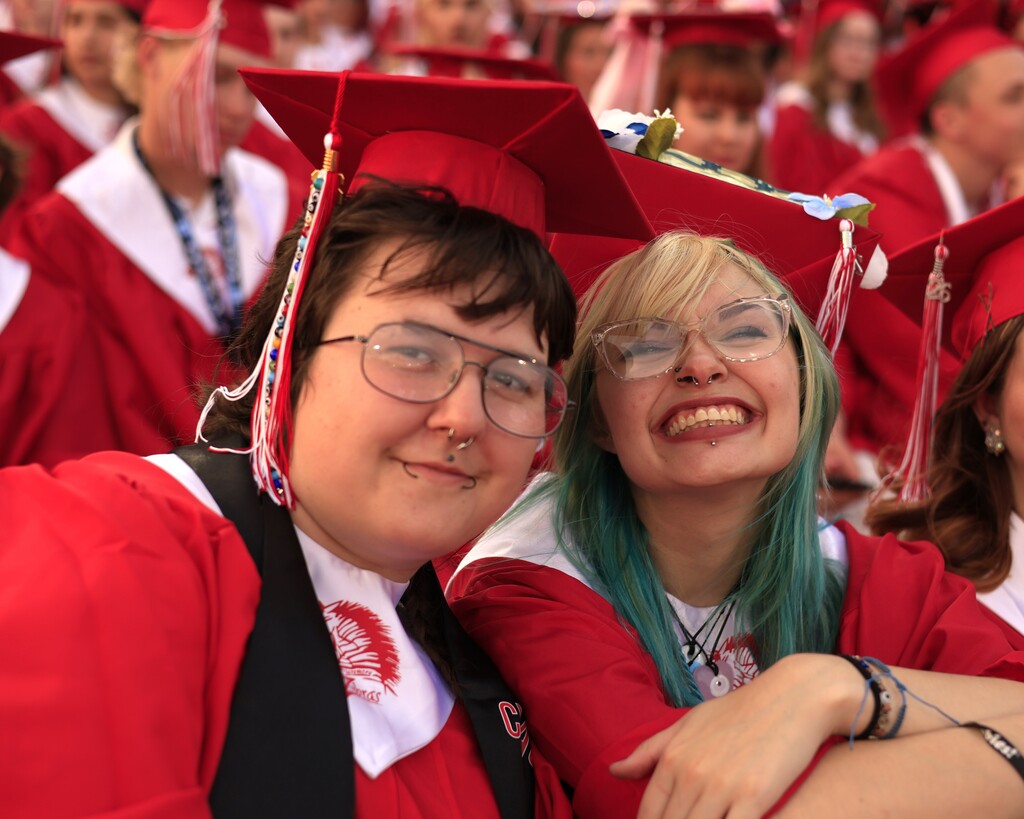 students at graduation 