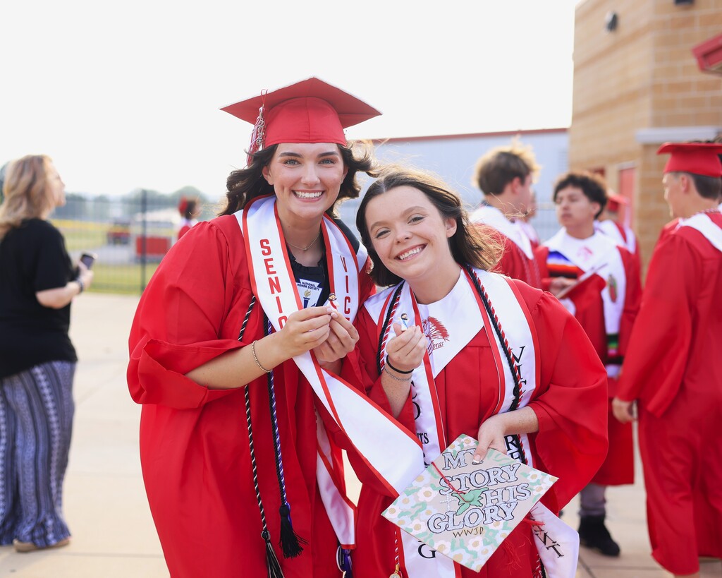 students at graduation 