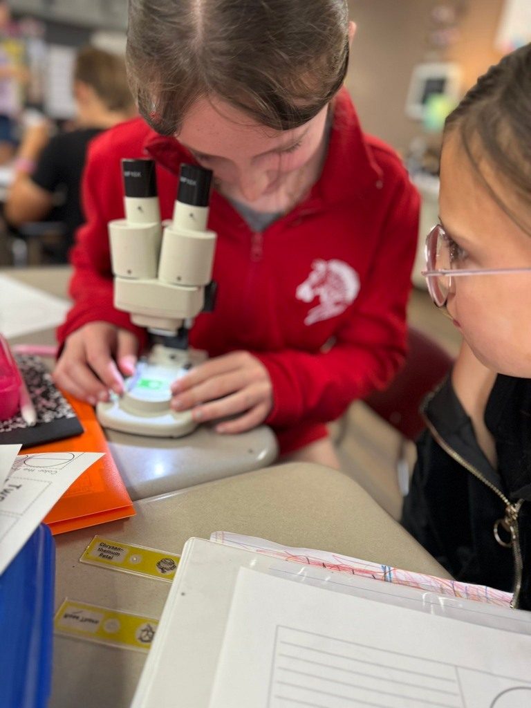 student using a microscope