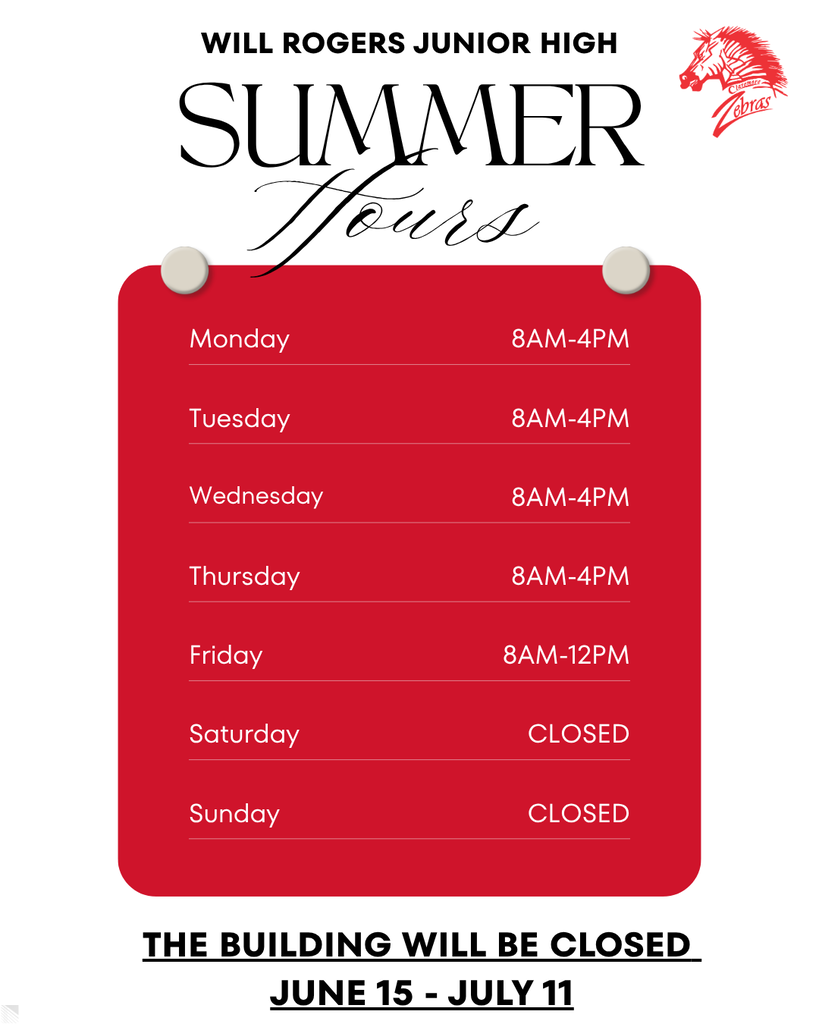 office hours for summer for junior high
