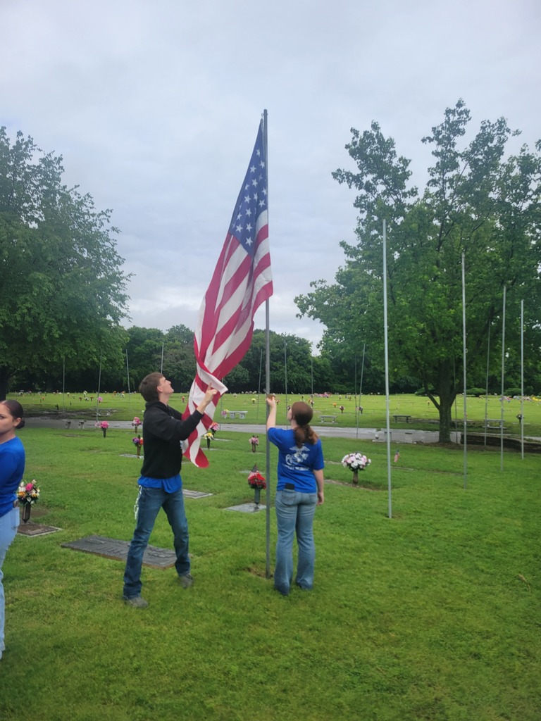 Claremore High School Cadets honoring fallen heroes.