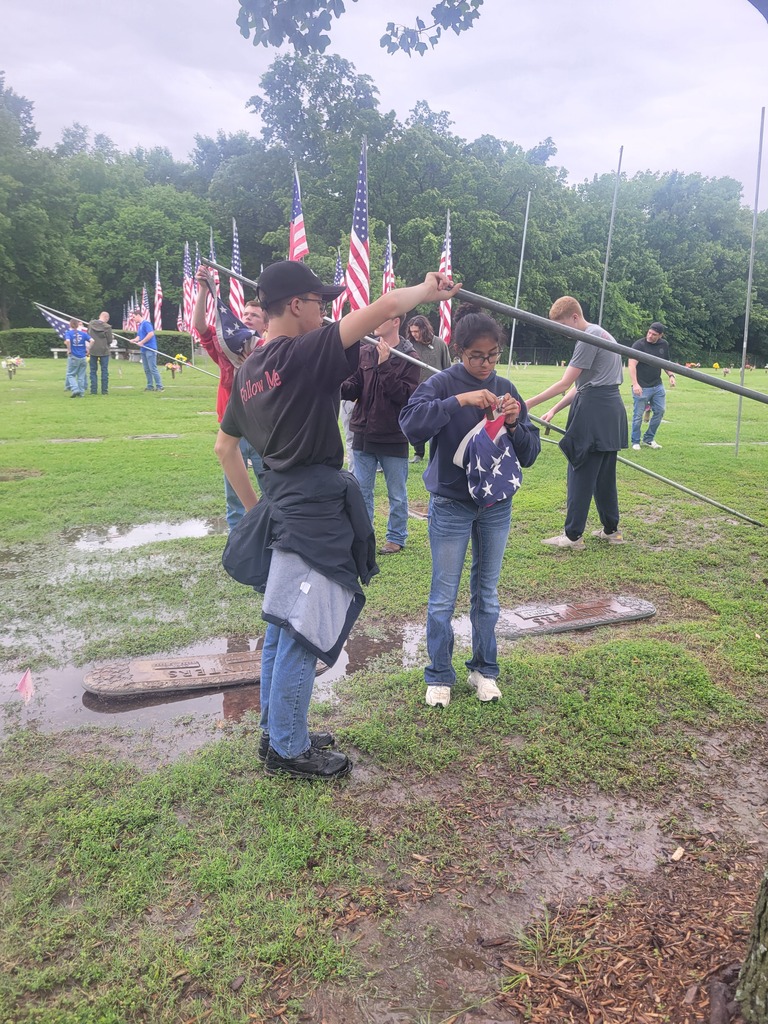 Claremore High School Cadets honoring fallen heroes.