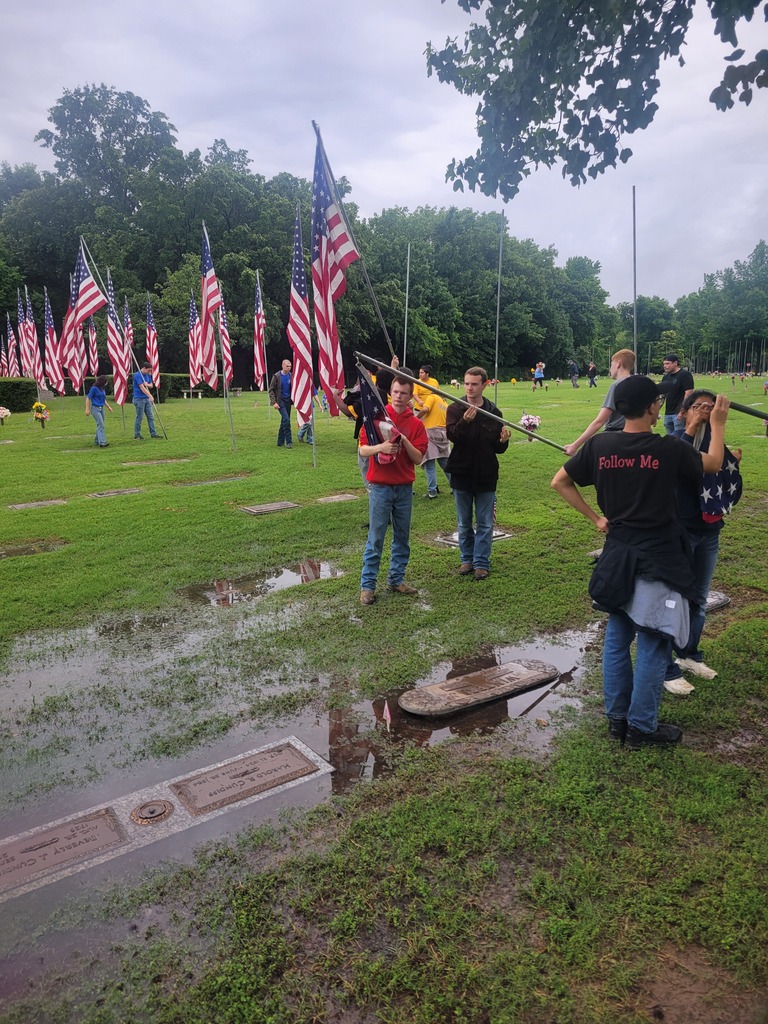 Claremore High School Cadets honoring fallen heroes.