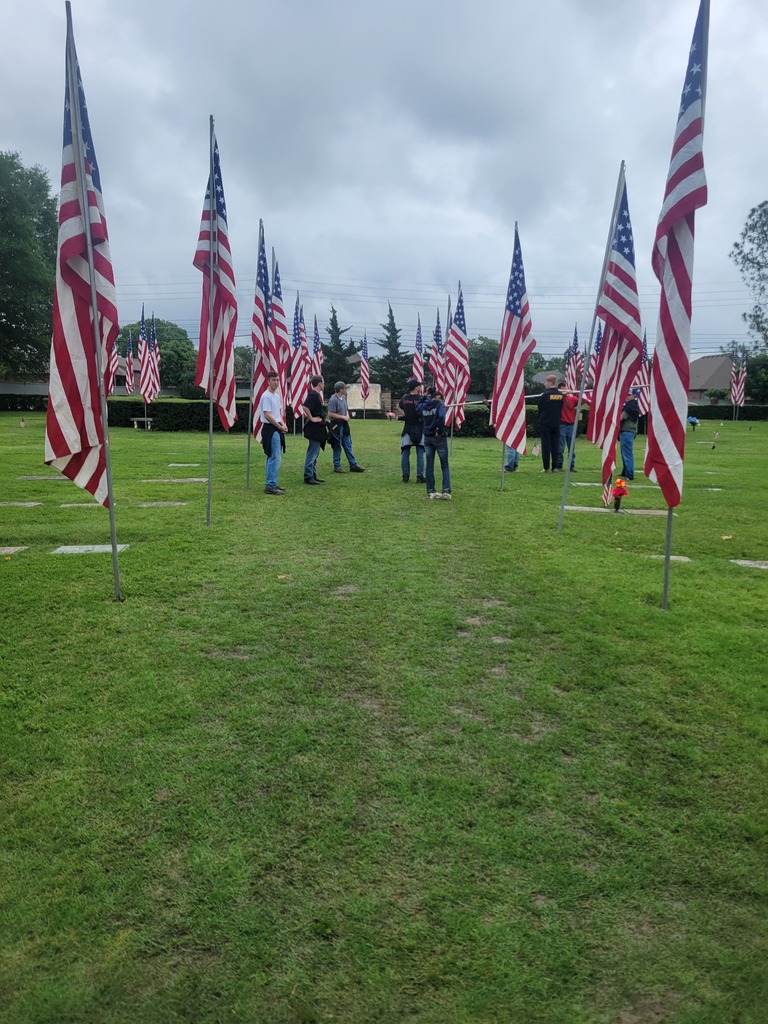 Claremore High School Cadets honoring fallen heroes.