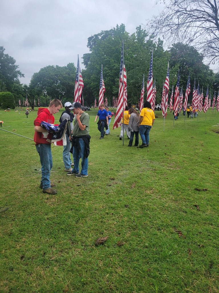 Claremore High School Cadets honoring fallen heroes.
