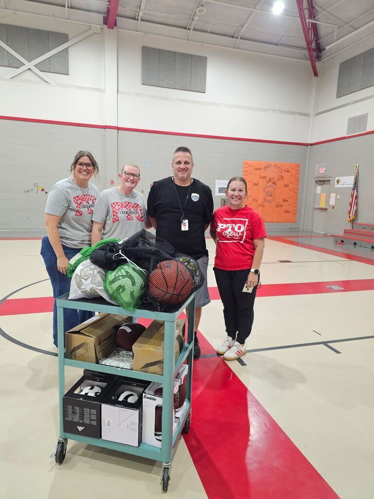 Catalayah P.T.O. donating new sports equipment