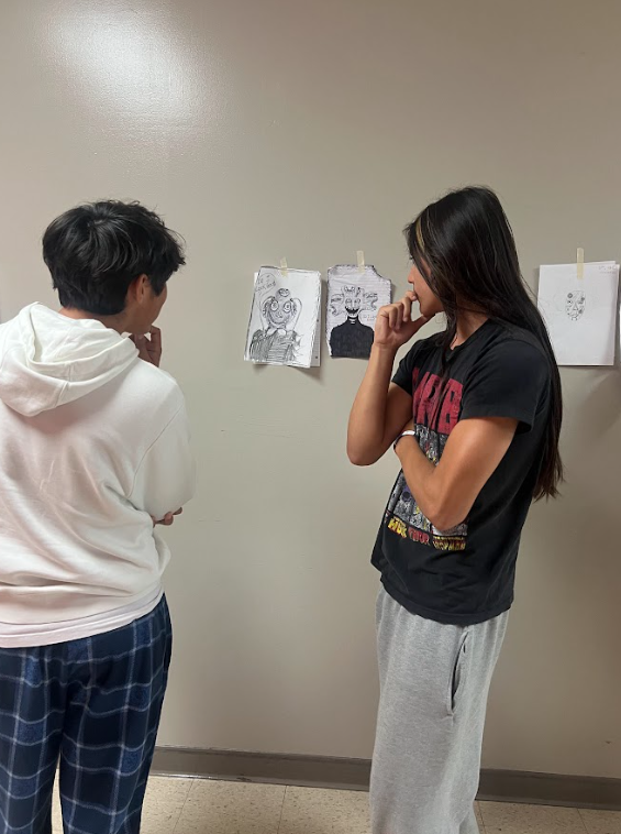 🎨👾 Creativity came to life in English I through our "Monster Projects!"  Students designed original monsters while practicing descriptive and reflective writing skills. Using imagery, simile, and metaphor, they crafted detailed descriptions of their creations. Those descriptions were then exchanged with classmates, who recreated the monsters based only on the writing provided.  The project wrapped up with students comparing the original designs to the recreations and reflecting on how effective descriptive writing can bring ideas to life. Great work by our English I students!