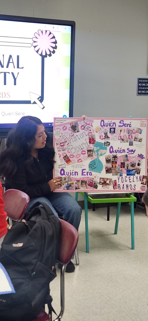 Honors Spanish III and AP Spanish Language & Culture students explored the AP theme of Personal Identity through a creative and reflective project.  Students designed vision boards titled Quién Era, Quién Soy, y Quién Seré (Who I was, Who I am, and Who I will be), reflecting on the experiences, values, and influences that shape who they are.  They then presented their work in Spanish in front of their classmates, demonstrating both language growth and meaningful personal reflection.  A powerful blend of creativity, culture, and communication!