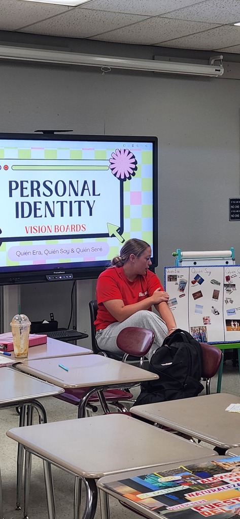 Honors Spanish III and AP Spanish Language & Culture students explored the AP theme of Personal Identity through a creative and reflective project.  Students designed vision boards titled Quién Era, Quién Soy, y Quién Seré (Who I was, Who I am, and Who I will be), reflecting on the experiences, values, and influences that shape who they are.  They then presented their work in Spanish in front of their classmates, demonstrating both language growth and meaningful personal reflection.  A powerful blend of creativity, culture, and communication!