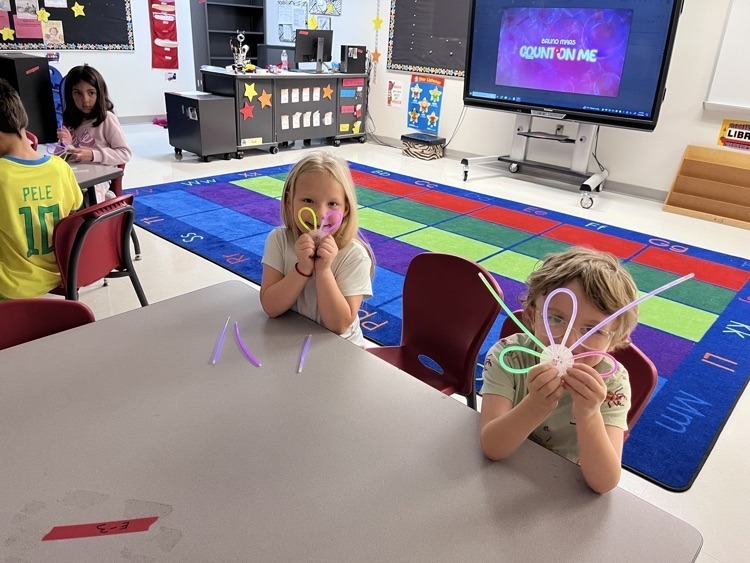 Mrs. Douthitt’s elementary students having a glow party.