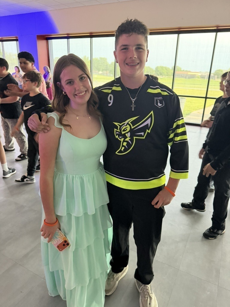 Junior high students having fun at the fiesta dance