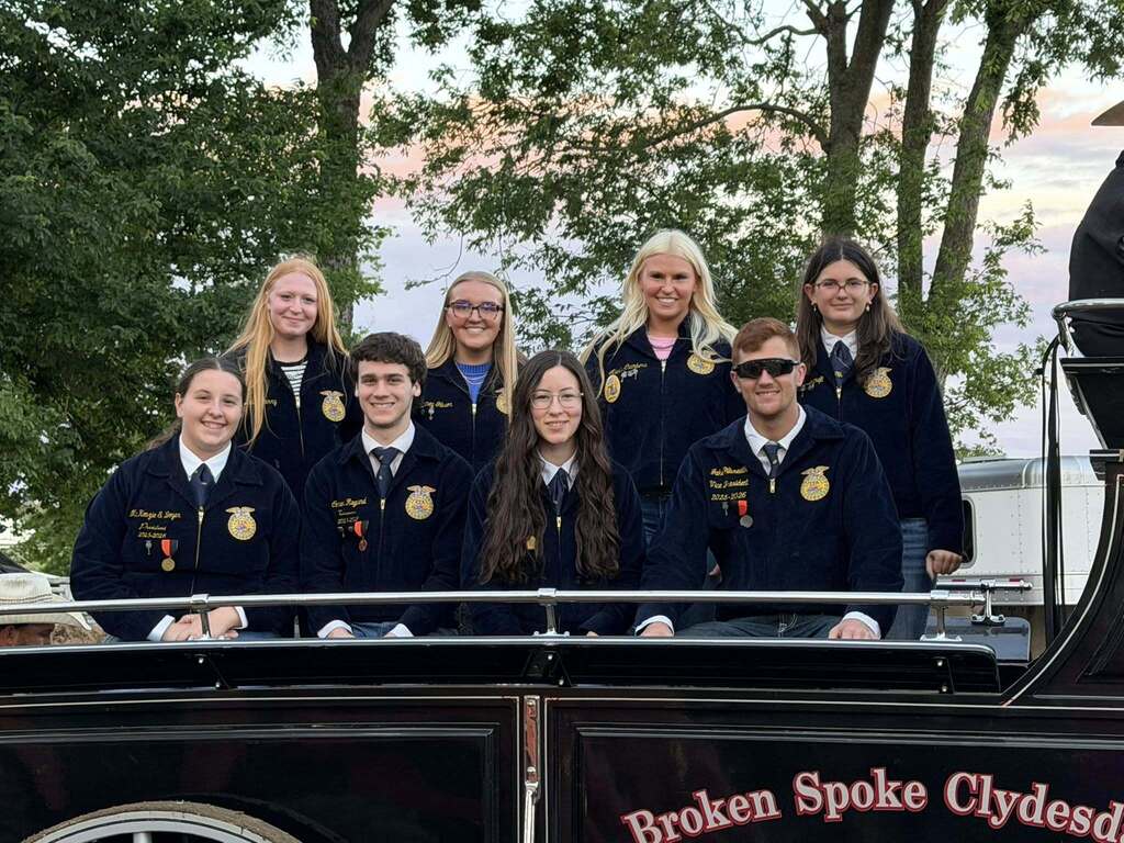Claremore F.F.A. participating in the Rodeo.