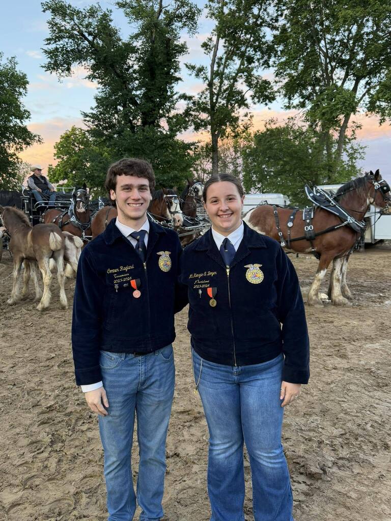 Claremore F.F.A. participating in the Rodeo.