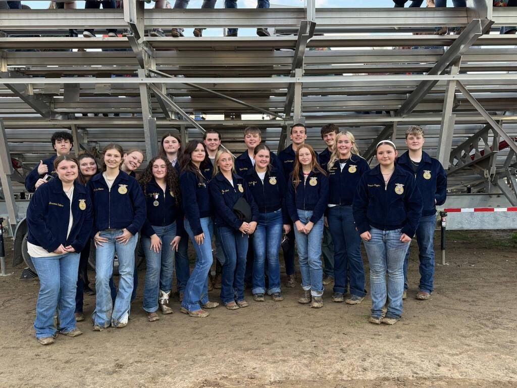Claremore F.F.A. participating in the Rodeo.