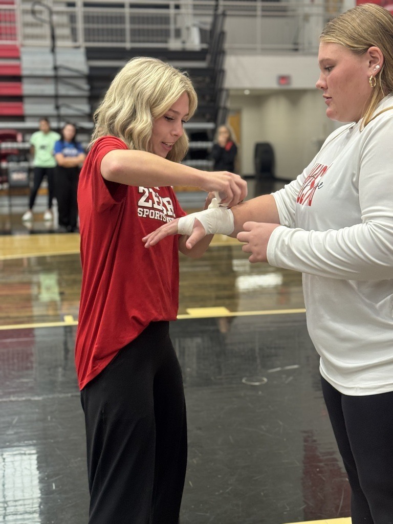 Athletic training student aides participating in the Athletic Training Student Aide Day at Westmoore High School