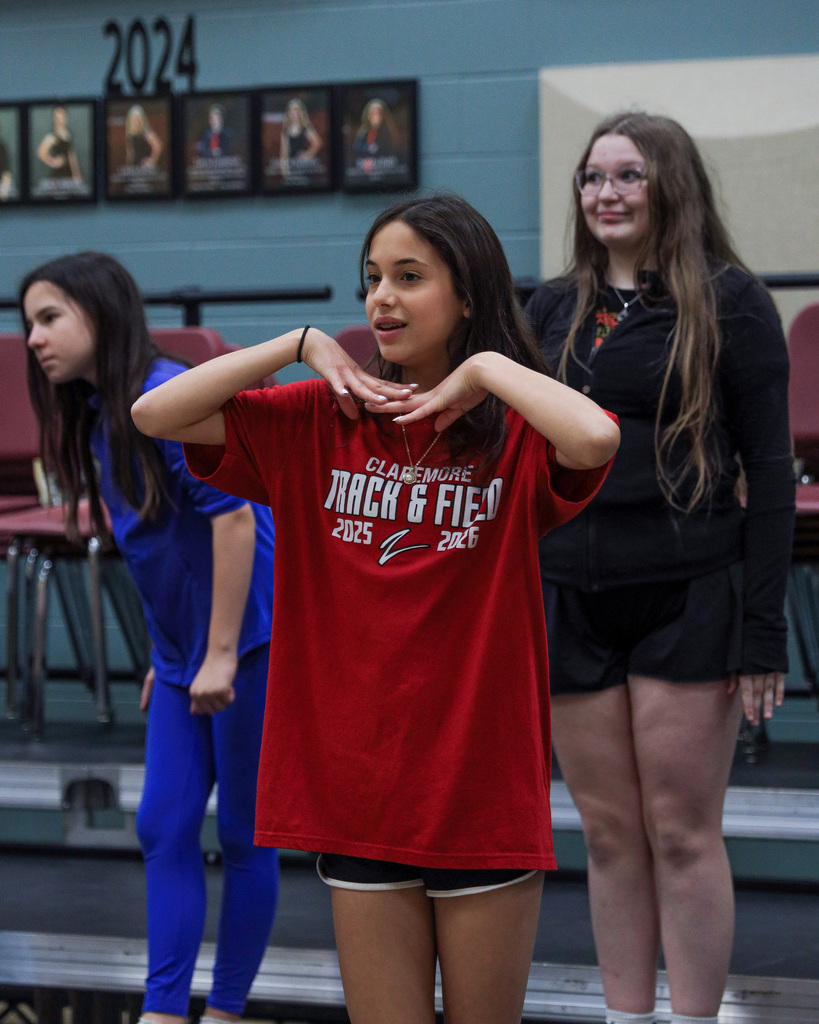 Claremore students at show choir camp.