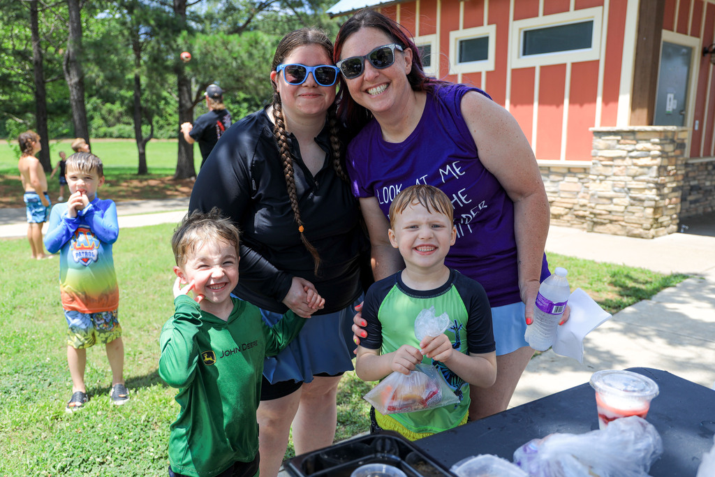 Community members enjoying our free summer meal program