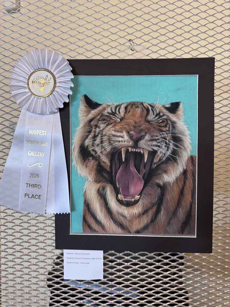 🎨🏆 What a phenomenal year it has been for our CHS Art Department!  Congratulations to Amelia Matthews for earning 1st Place at Mayfest—her third 1st Place award of the year! 🌟  We would also like to congratulate Shayne Schornick on earning 3rd Place at Mayfest. 👏  These accomplishments are a testament to the incredible talent, creativity, and dedication of our student artists and the outstanding support of our art program. We are so proud of all they have achieved this year!